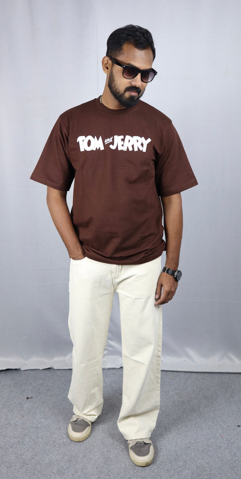 Men's Style Brown Oversized T-Shirt