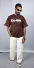 Men's Style Brown Oversized T-Shirt