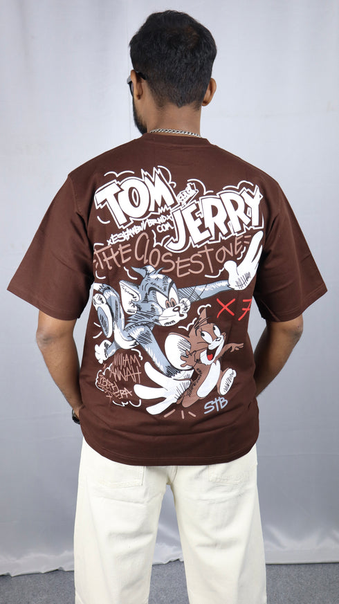 Men's Style Brown Oversized T-Shirt