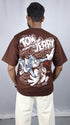 Men's Style Brown Oversized T-Shirt