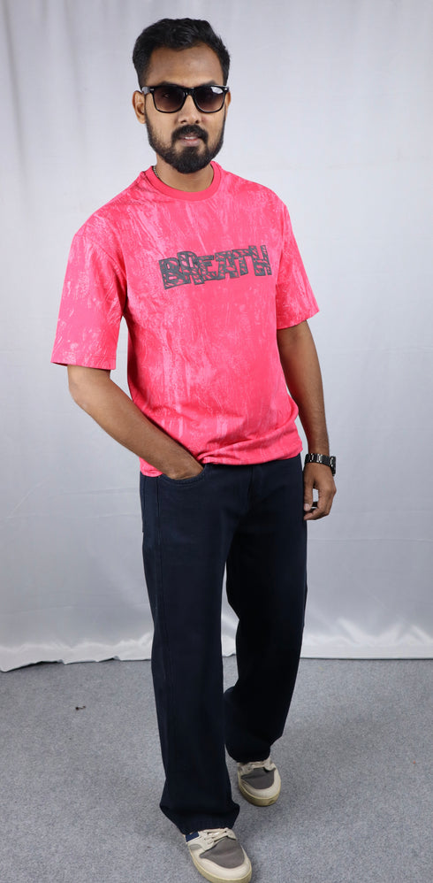 Men’s Premium Pink Oversized T-Shirt