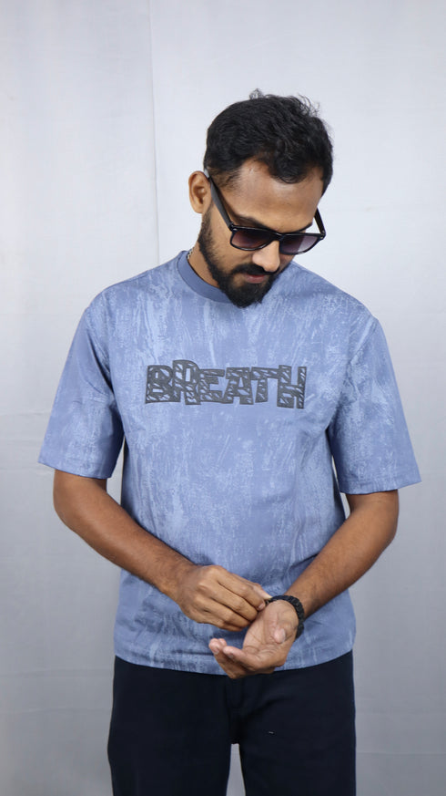 Men’s Premium Dusty Blue Oversized T-Shirt