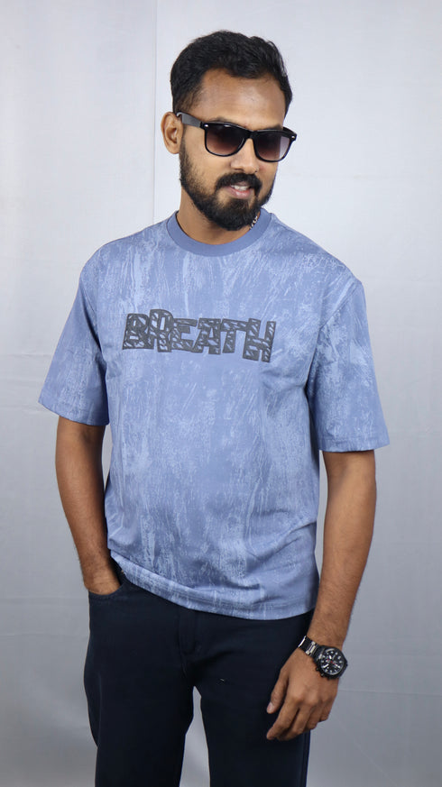 Men’s Premium Dusty Blue Oversized T-Shirt