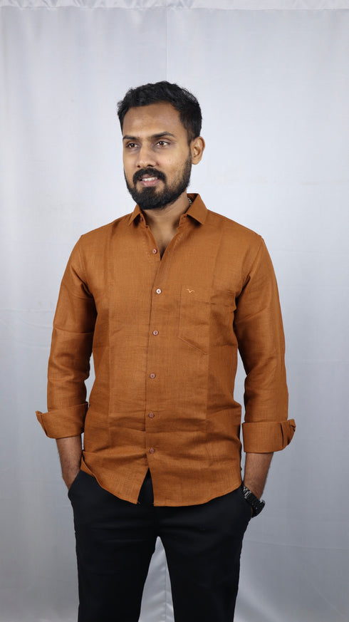 Brown Linen Shirt