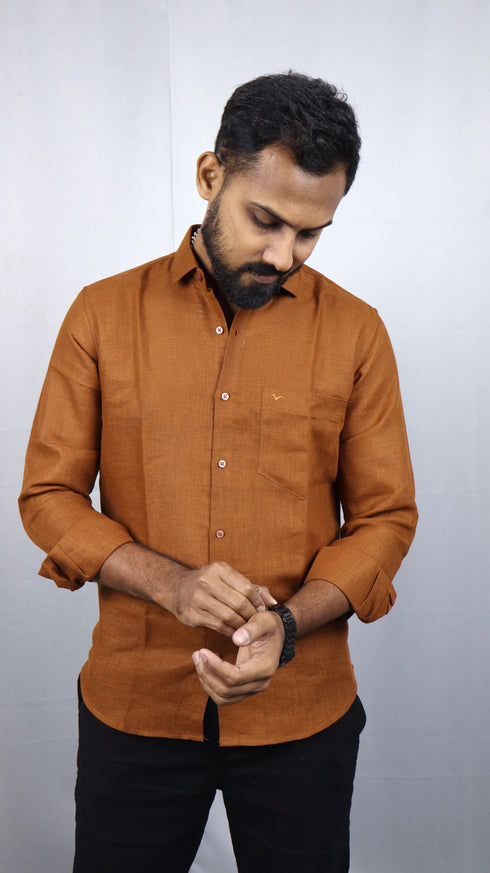 Brown Linen Shirt