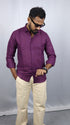 Wine Linen Shirt