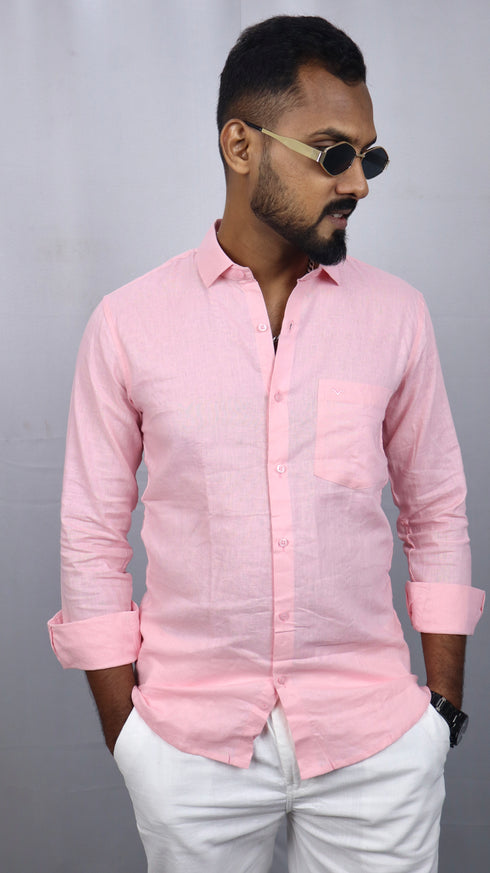 Pink Linen Shirt