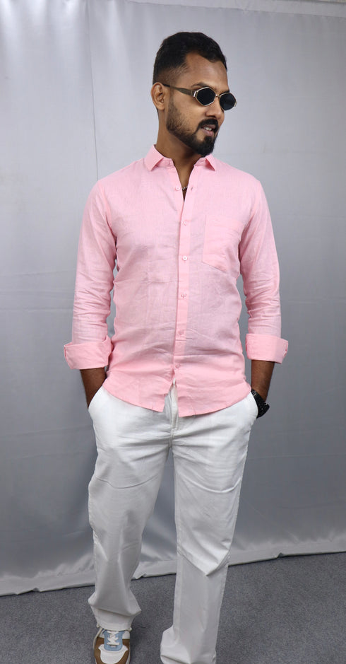 Pink Linen Shirt