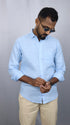 Linen Sky Blue Shirt
