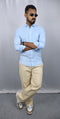 Linen Sky Blue Shirt