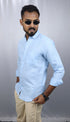 Linen Sky Blue Shirt