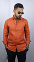 Rusty Orange Linen Shirt