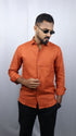 Rusty Orange Linen Shirt