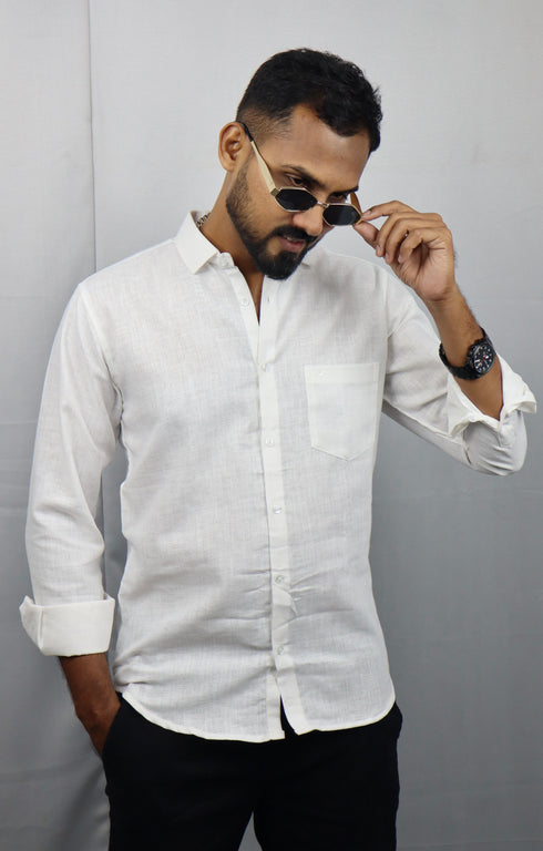 White Linen Shirt