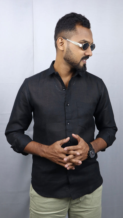 Black Linen Shirt