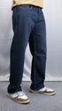 Dark Blue Washed Baggy Fit Jeans