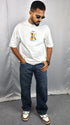Denim Blue Washed Baggy Fit Jeans