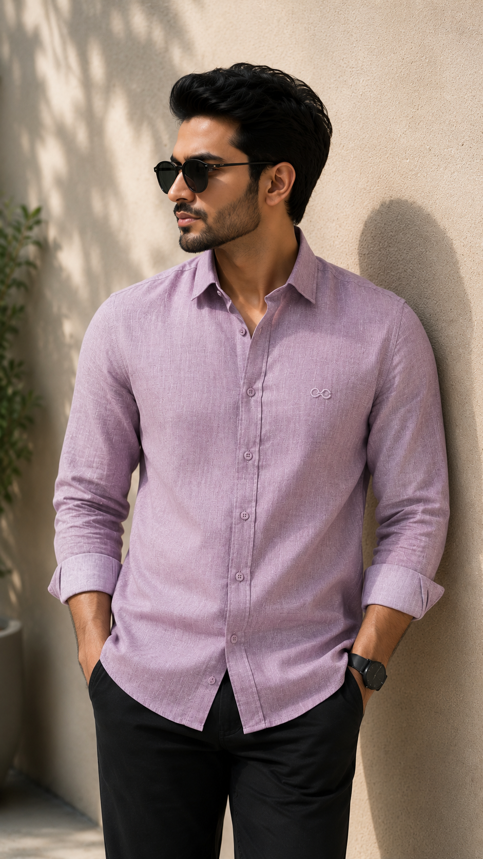Lavender Cotton Linen Shirt
