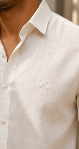 White Cotton Linen Shirt