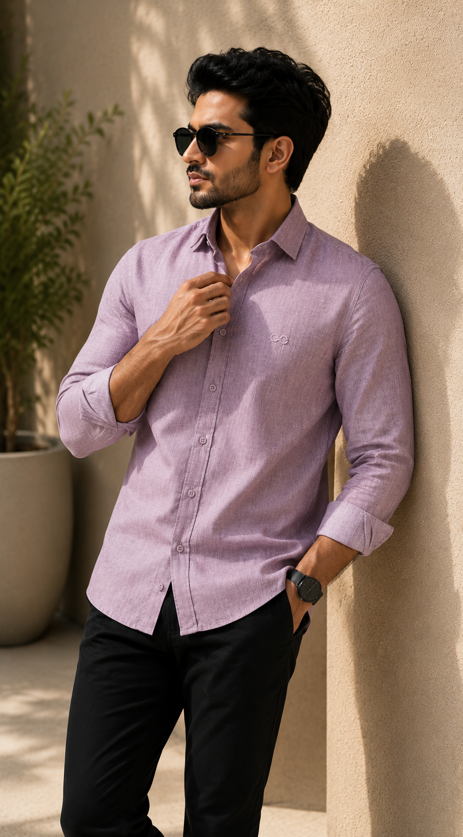 Lavender Cotton Linen Shirt