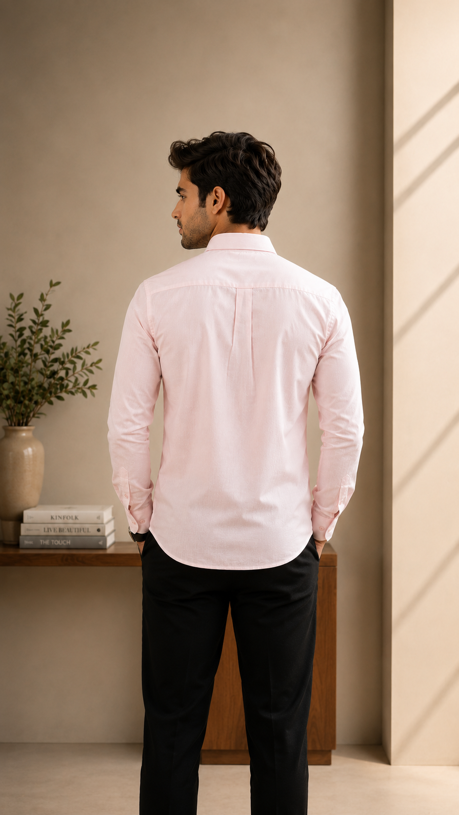 Pink Cotton Linen Shirt