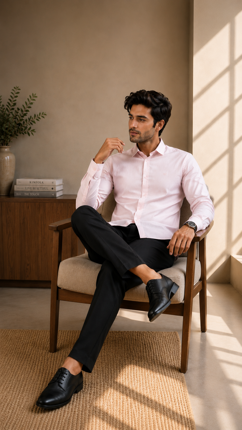 Pink Cotton Linen Shirt