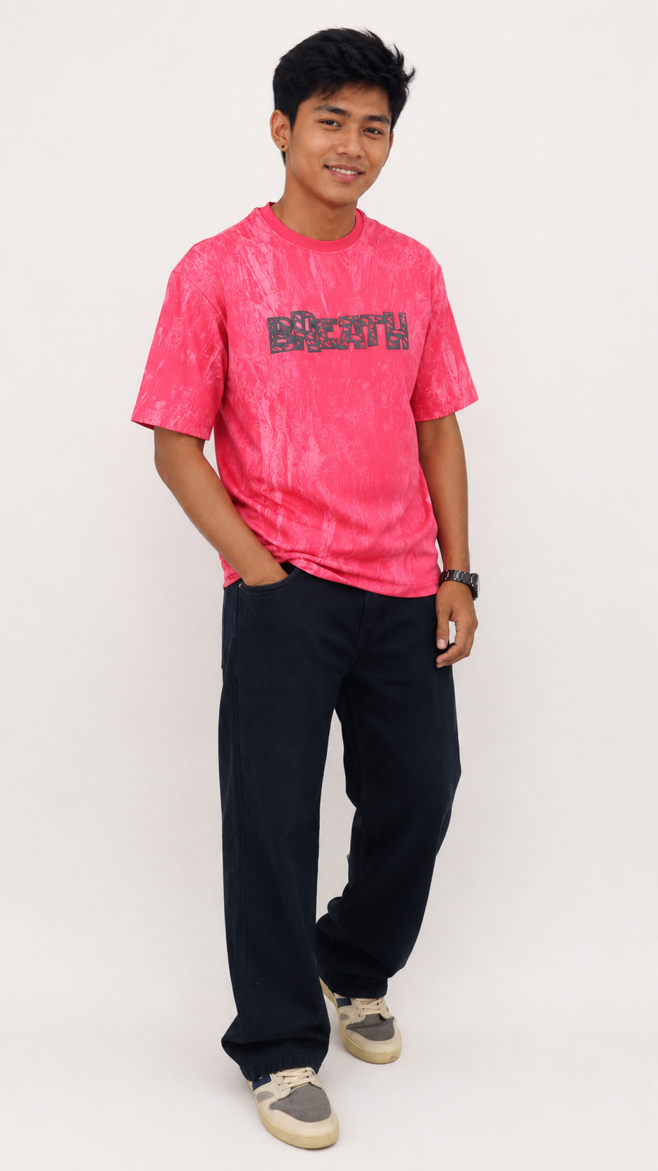 Men’s Premium Pink Oversized T-Shirt