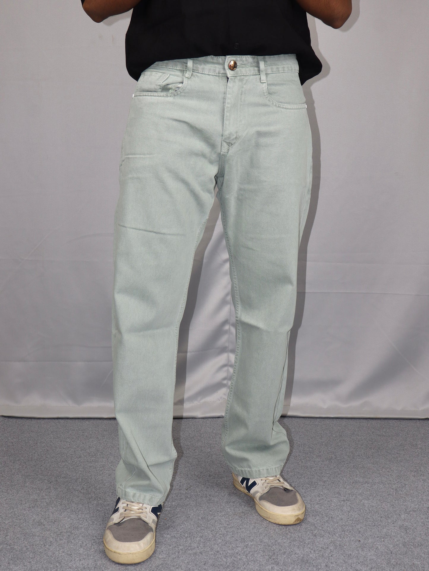 Premium Sea Green Baggy Fit Jeans