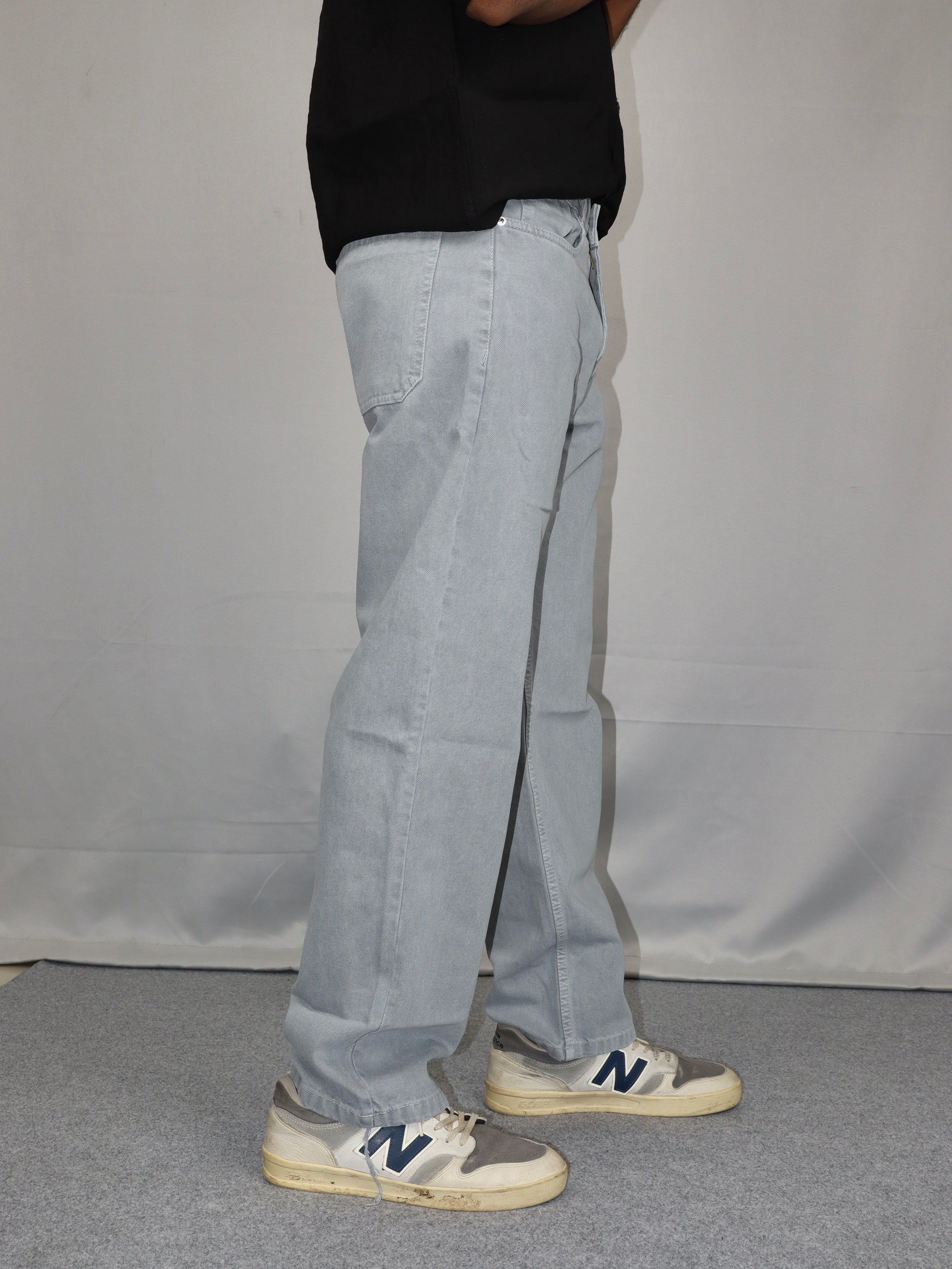 Premium Grey Baggy Fit Jeans