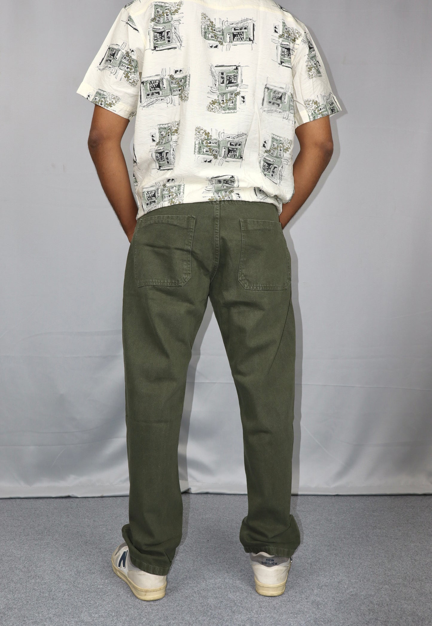 Olive Green Baggy Fit Jeans