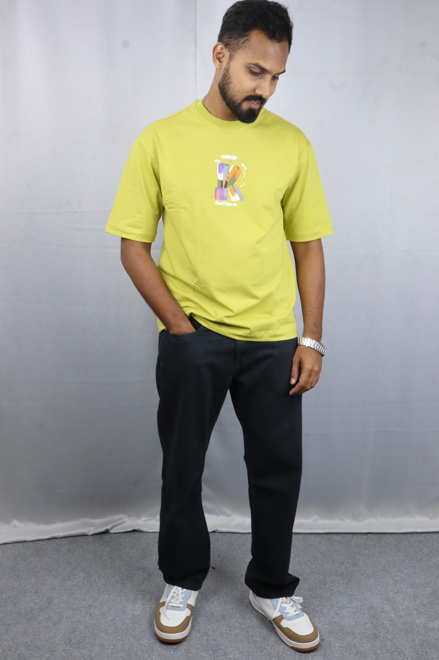 Men’s Premium Oversized Neon Green T-Shirt