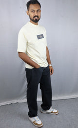 Men’s Premium Oversized  off white T-Shirt