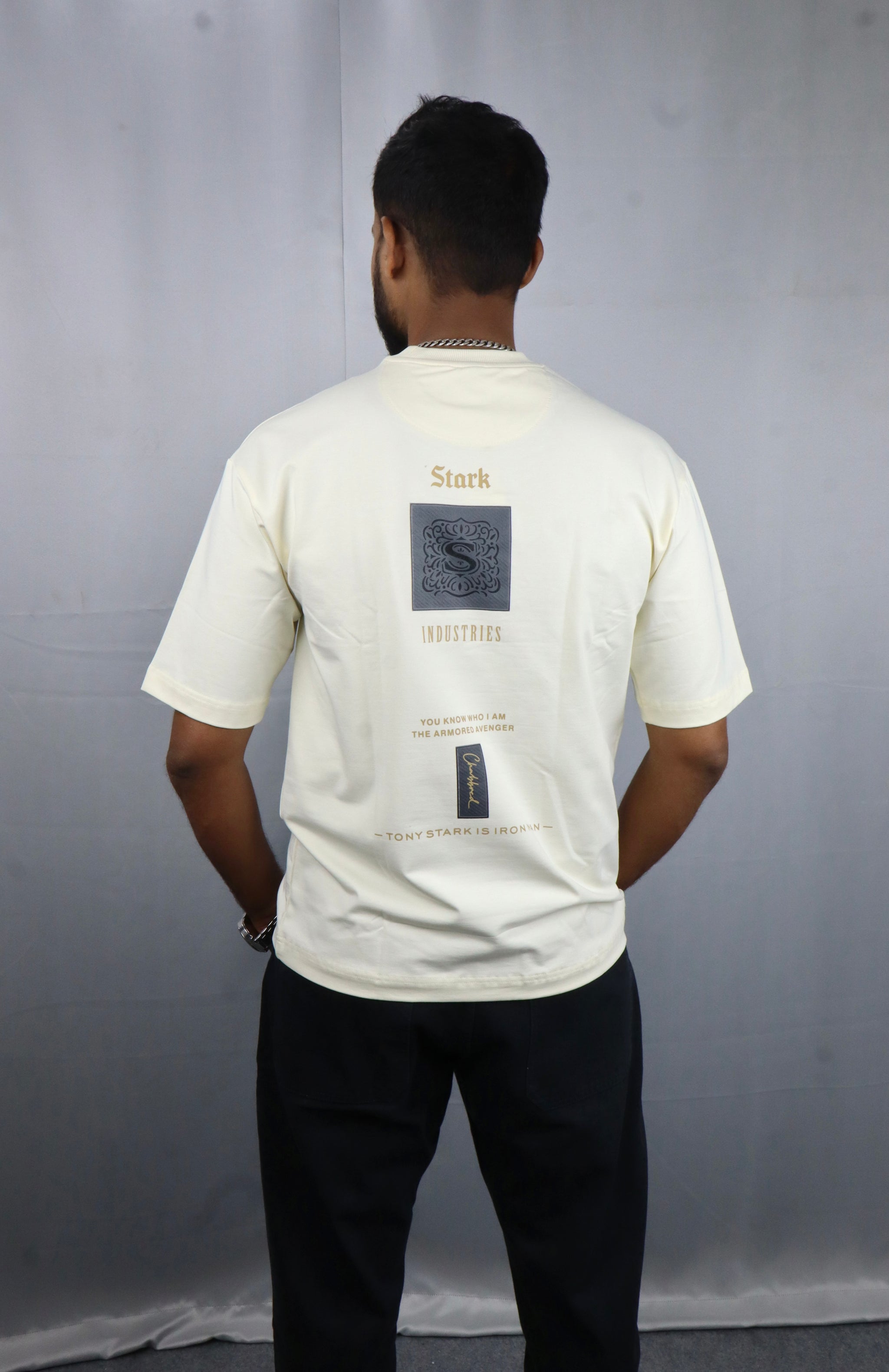 Men’s Premium Oversized  off white T-Shirt