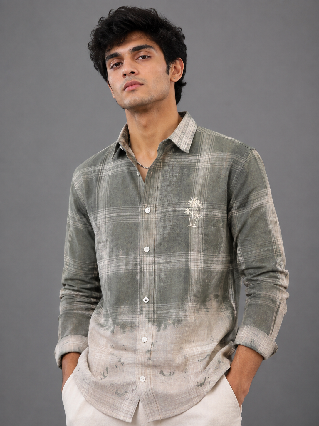 Olive Check Shirt