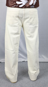 Beige Baggy Jeans