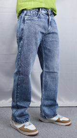 Light Blue Stone Wash Baggy Jeans