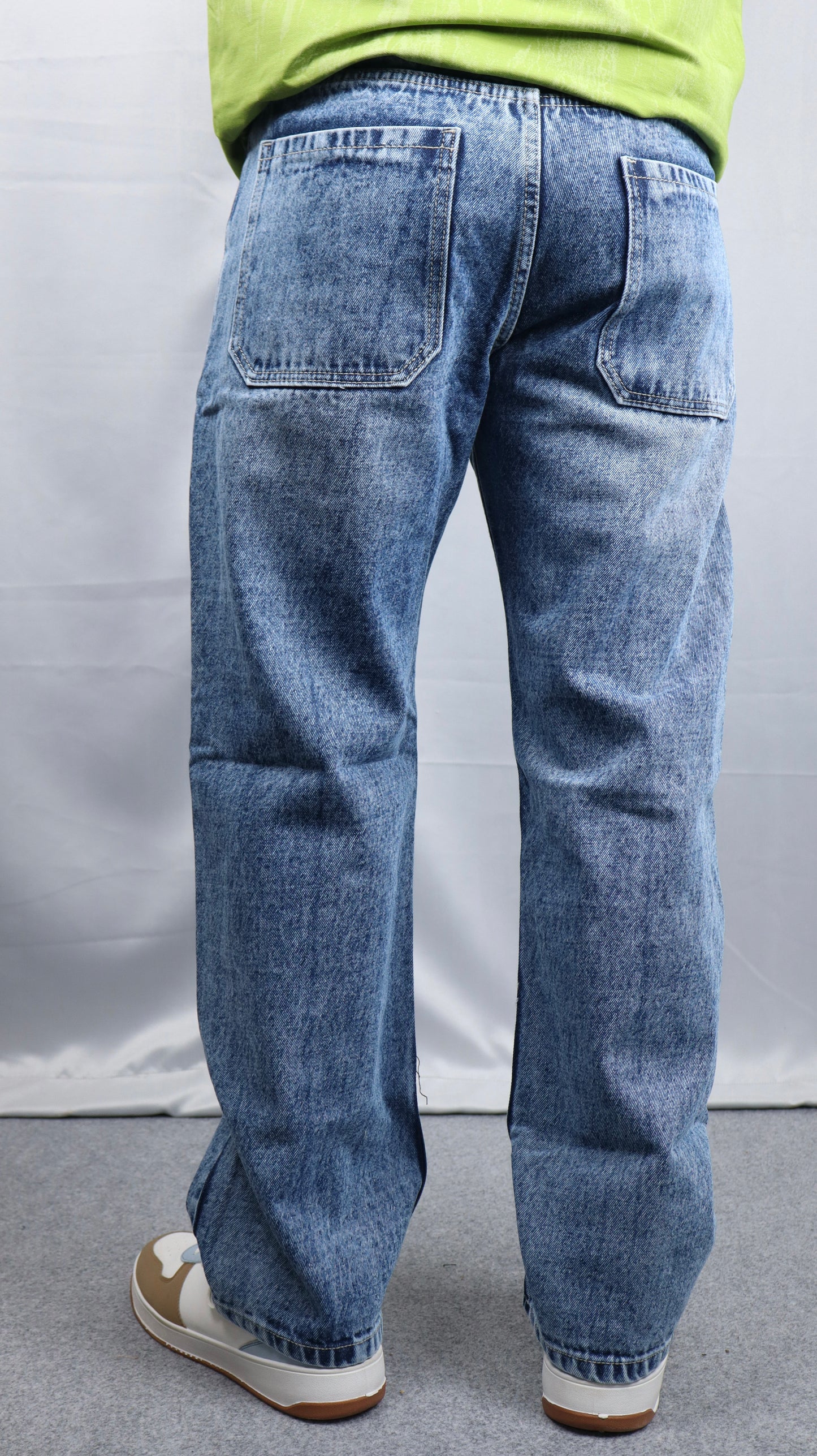 Light Blue Stone Wash Baggy Jeans