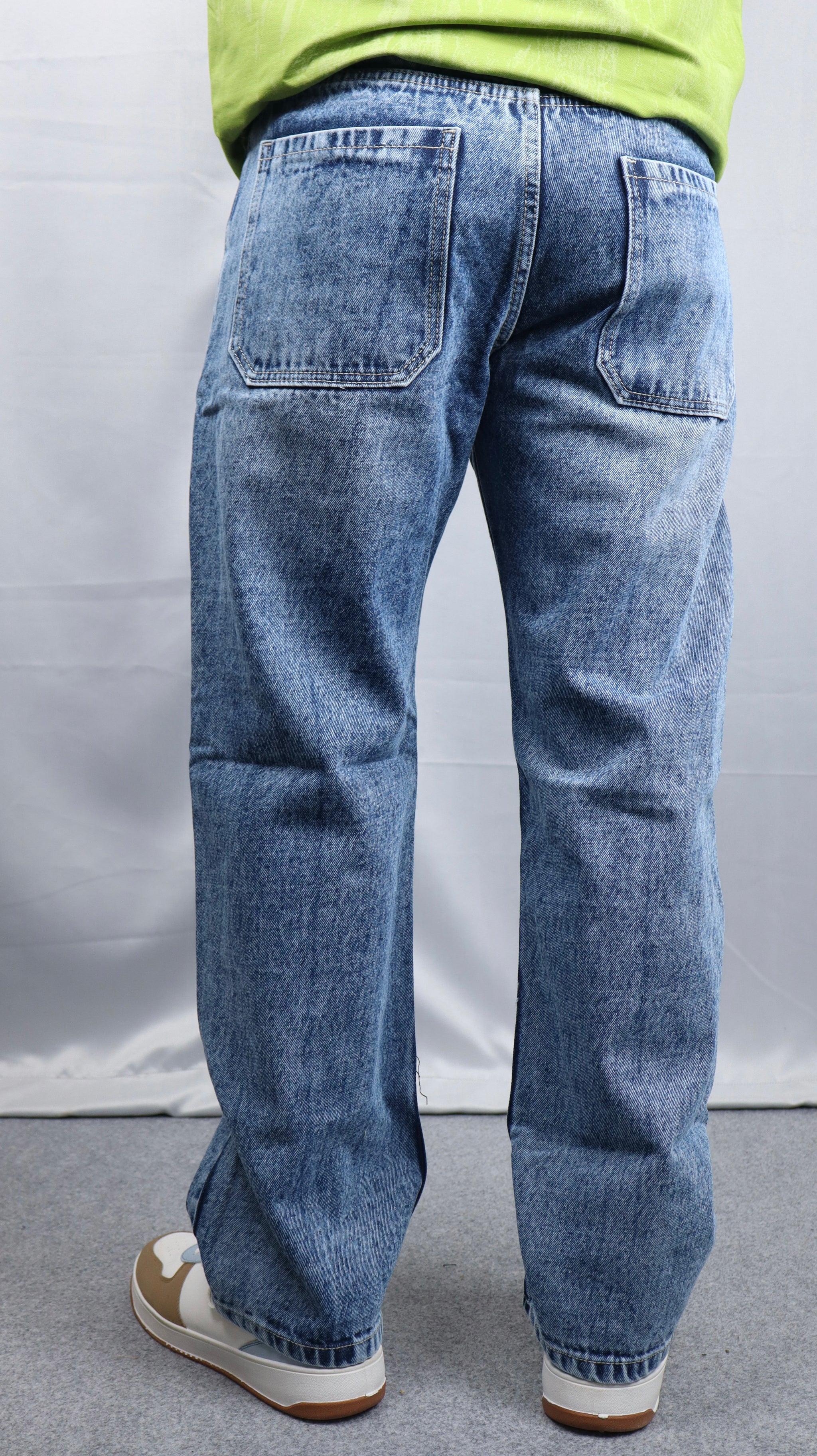 Light Blue Stone Wash Baggy Jeans