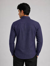 Navy Blue Cotton Linen Shirt