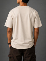 Cream Vintage Car Graphic T-Shirt
