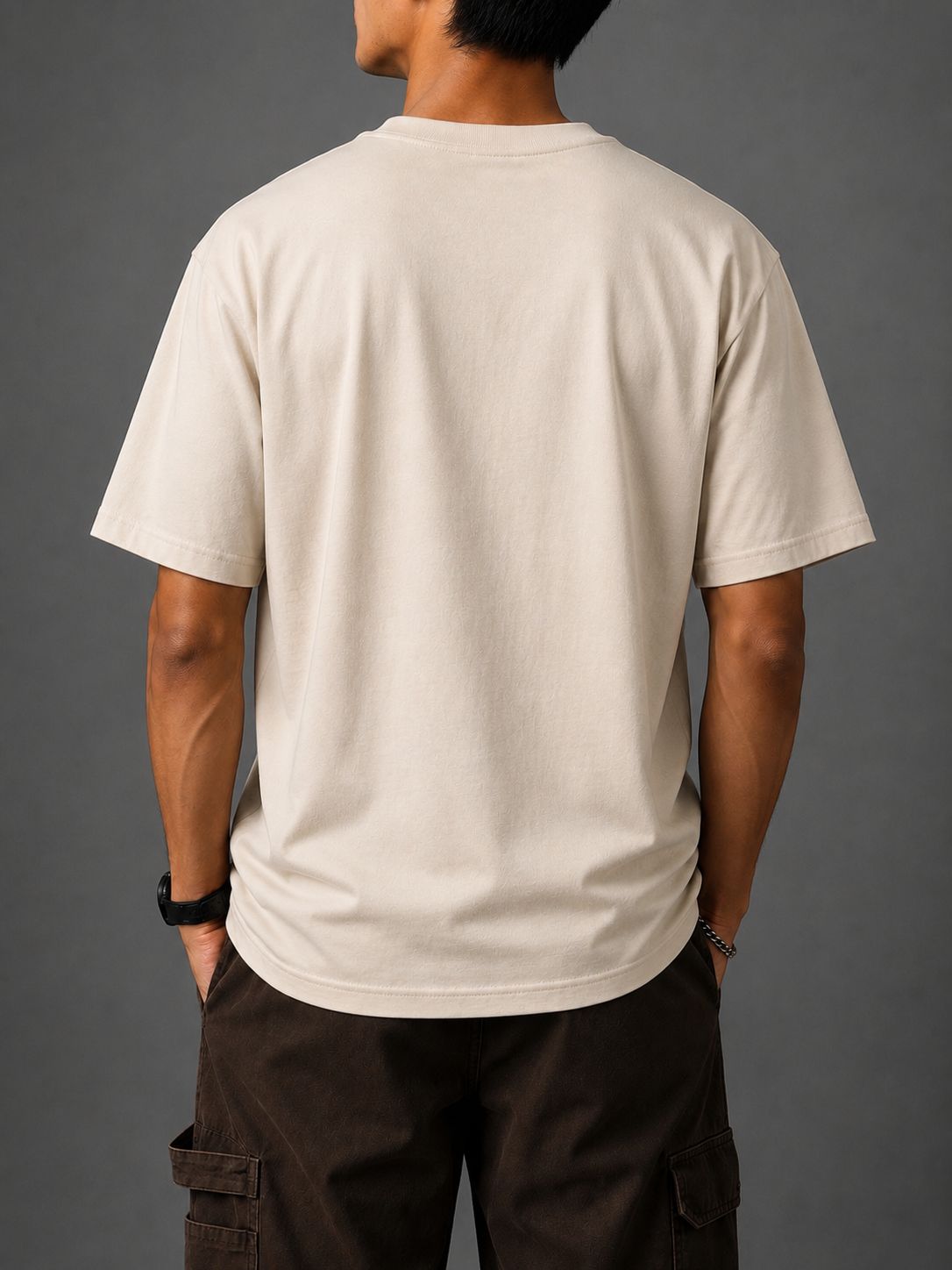Cream Vintage Car Graphic T-Shirt