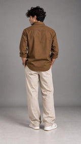 Mocha Brown  Linen Shirt