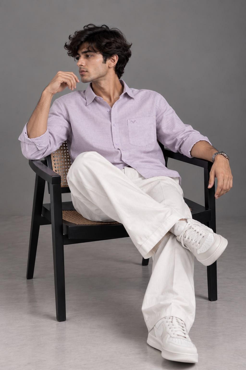 Dusty Lavender Linen Shirt