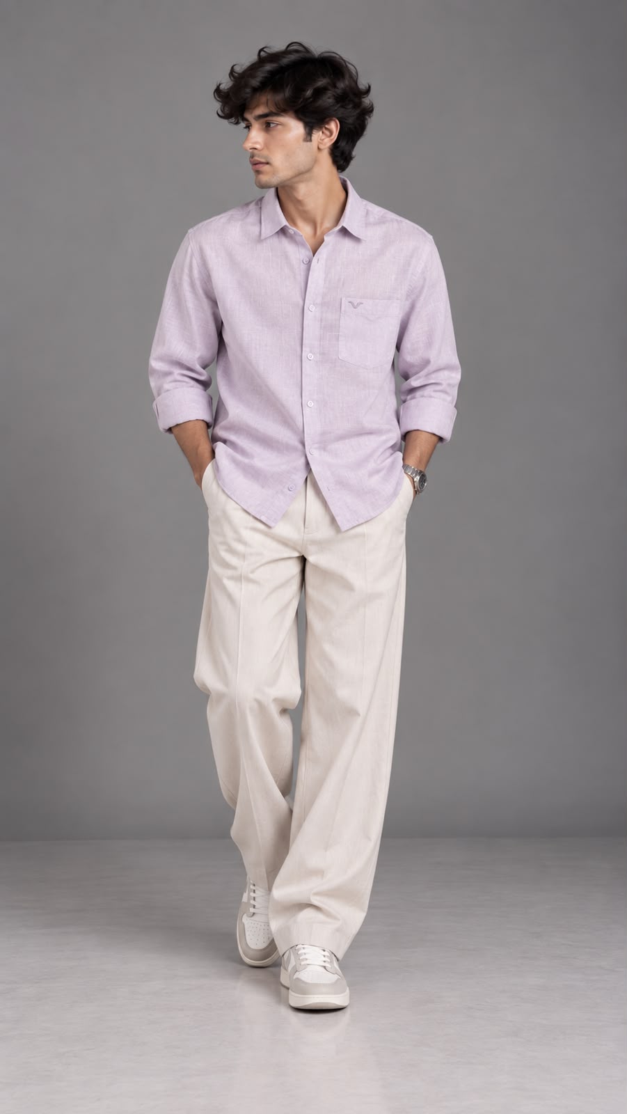 Dusty Lavender Linen Shirt