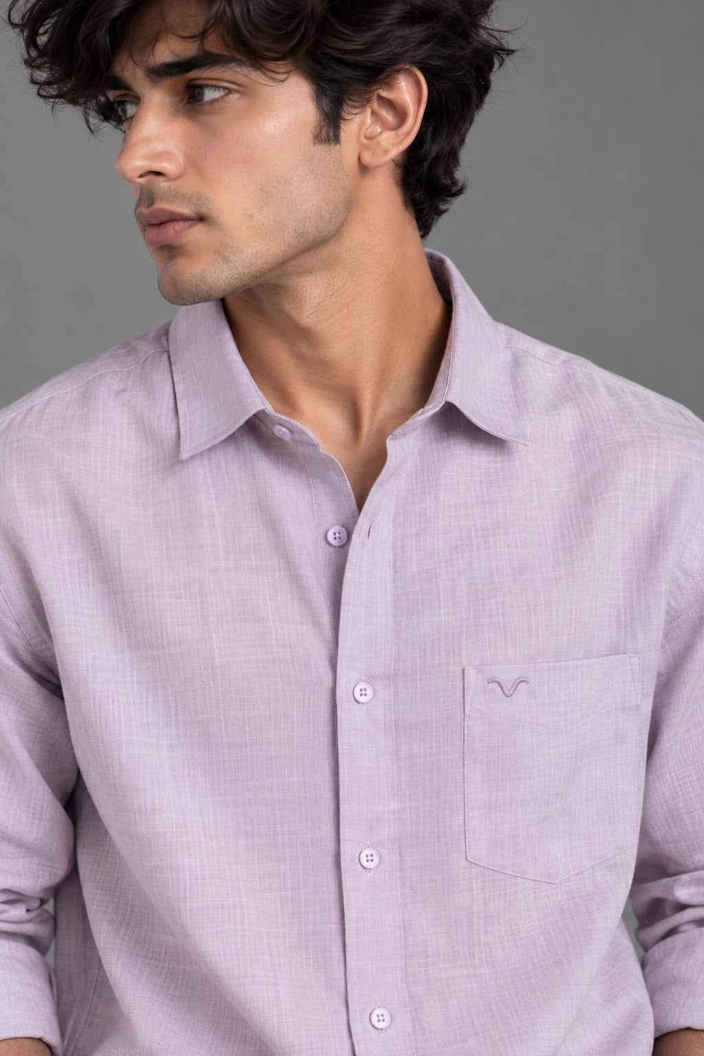 Dusty Lavender Linen Shirt