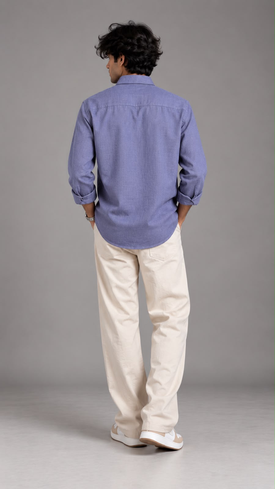 Denim Blue  Linen Shirt