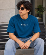 Blue Oversized Premium Cotton T-shirt