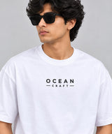 White Boundless Art Oversized Premium Cotton T-Shirt