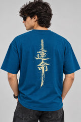 Blue Oversized Premium Cotton T-shirt