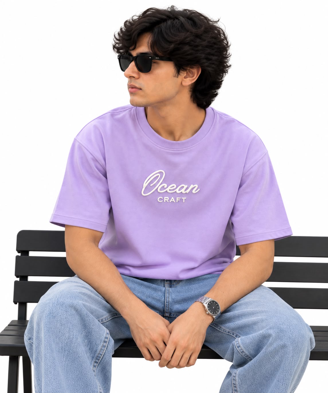 Men's Oversized Graphic T-Shirt – Lavender